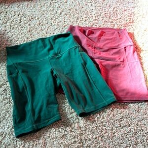 Two pair of Lululemon align shorts size 8